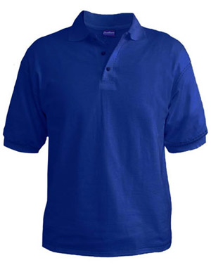Royal Blue Plain Collar T Shirt